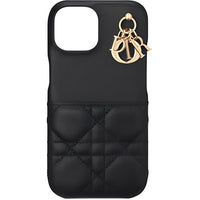DIOR Leather Material Easy To Use And Durable Phone Cases For IPhone 15 Quiet Luxury