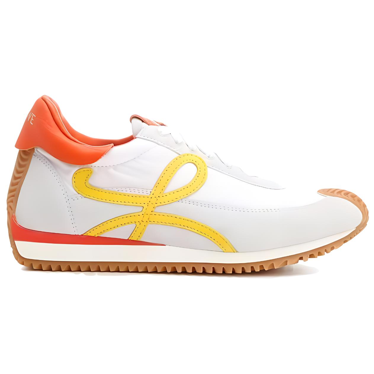 LOEWE Flow Runner Low Top Sports Casual Shoes Women's White Red Yellow