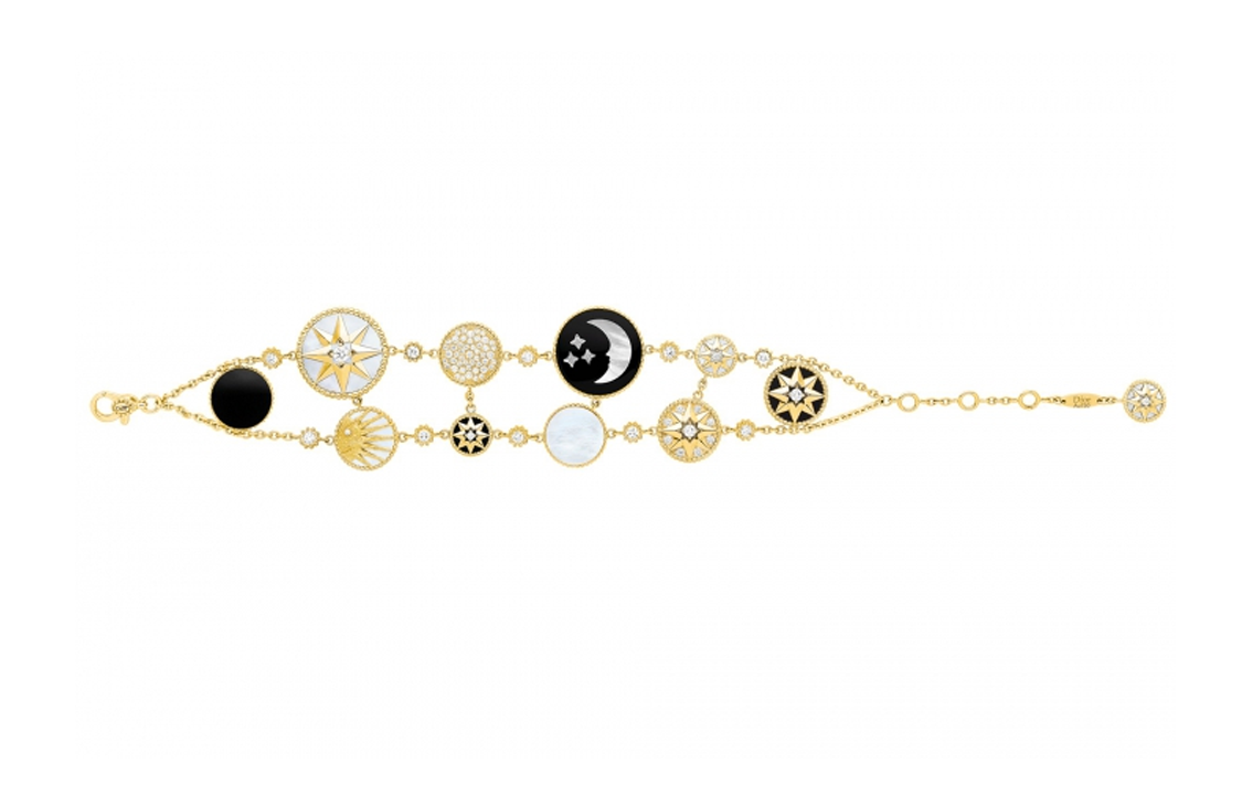 DIOR Diamond Agate Mother Of Pearl 18K Gold 18K White Gold Bracelets Women's Gold