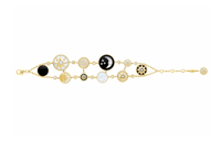 DIOR Diamond Agate Mother Of Pearl 18K Gold 18K White Gold Bracelets Women's Gold
