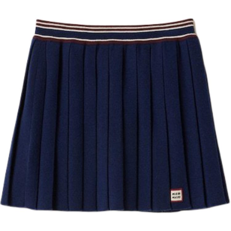 MIU MIU Wool Cashmere Skirt Navy