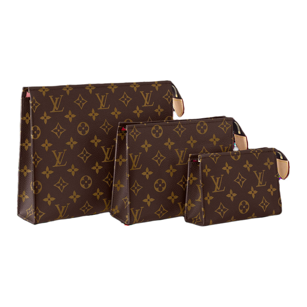 LOUIS VUITTON Trio Coated Canvas Men's 3-in-1 Clutch Men's Brown