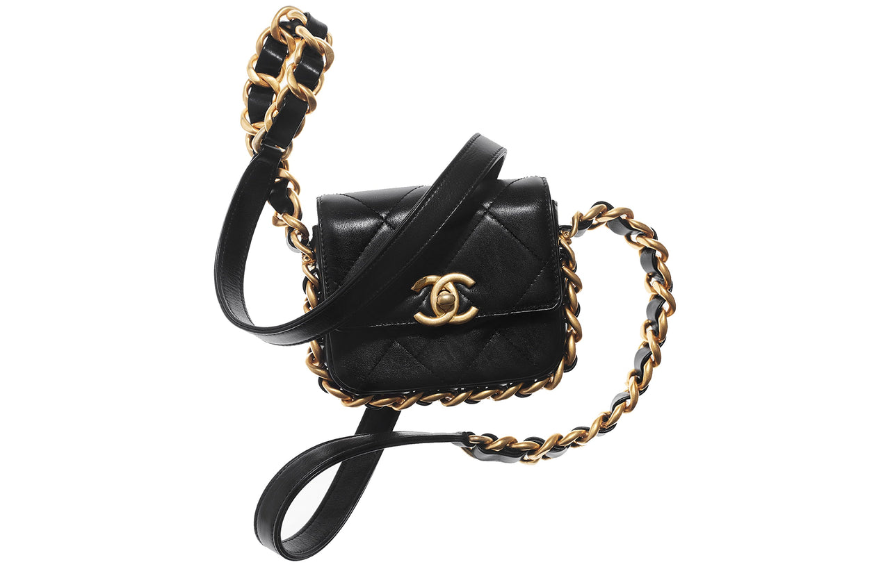 CHANEL Sheepskin Camera Bag Handbag Shoulder Bag Crossbody Bag Mini Women's Black