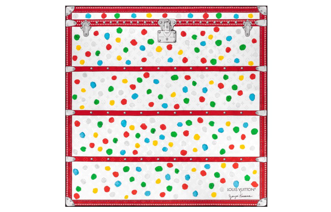 LOUIS VUITTON X Yayoi Kusama Painted Dots Monogram Square 90