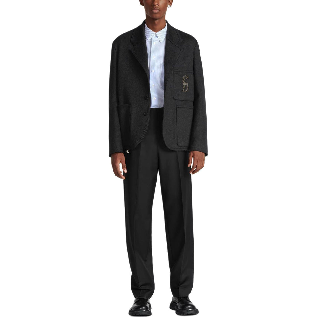 DIOR Pleat Detailed Straight Leg Trousers