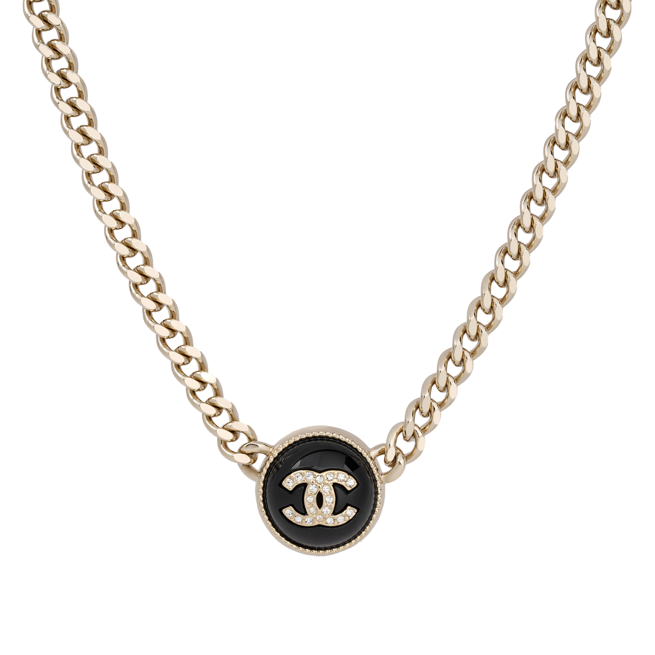CHANEL Necklaces Women's Gold