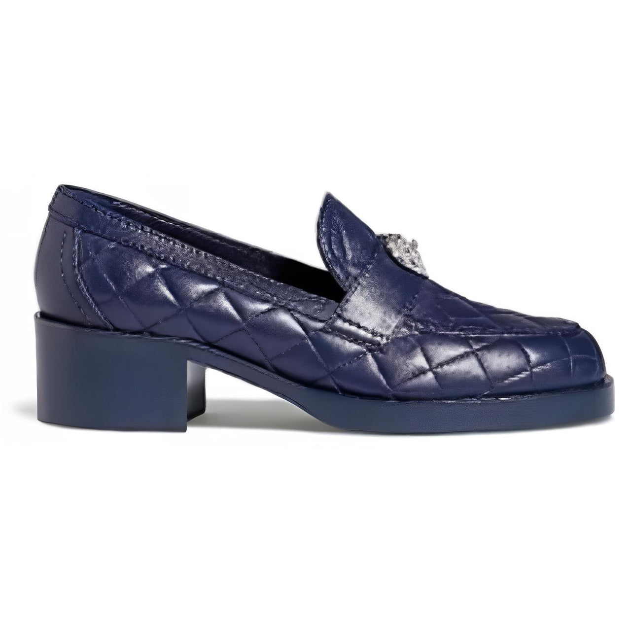 CHANEL 23C Early Spring Loafers 5cm Women's Dark Blue