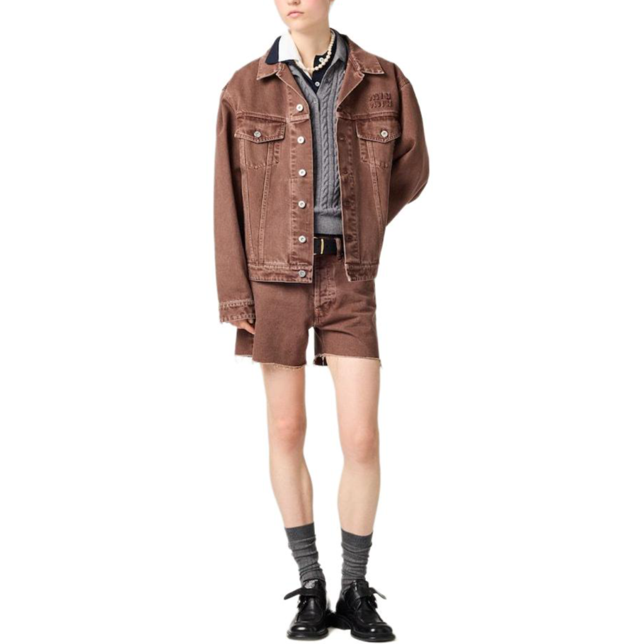 MIU MIU Garment dyed Denim Jacket