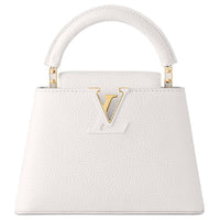 LOUIS VUITTON Capucines Taurillon Leather Tote Bag Shopping Bag Shoulder Bag Crossbody Bag Handbag Mini Women's White