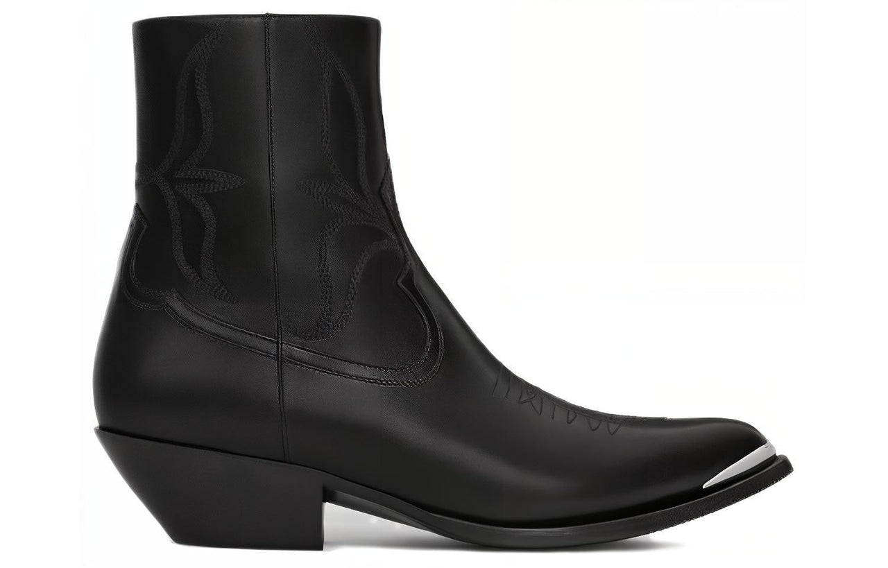 CELINE Leon Zipped Boot Black