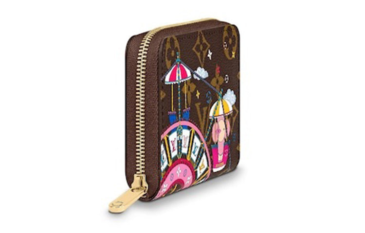 LOUIS VUITTON Gp Coin Pouch Monogram 4 Card Slot Vivienne Holiday Rose Ballerine Pink
