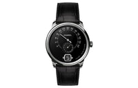 CHANEL MONSIEUR DE CHANEL Collection Wrist Watch Manual Mechanical Movement Crocodile Leather Strap Black Dial Men's