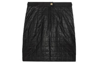 CELINE Leather Short Skirts Women's Black