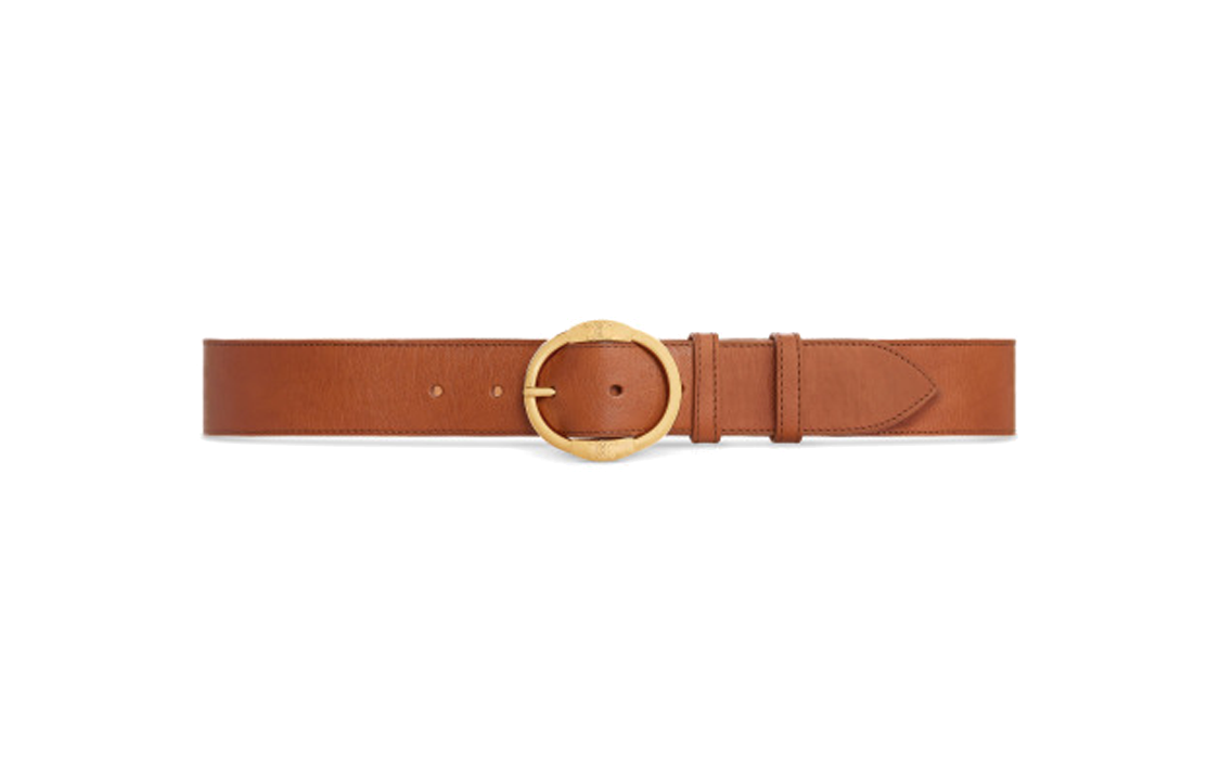 CELINE Large Twin Triomphe Belt In Vintage Calfskin