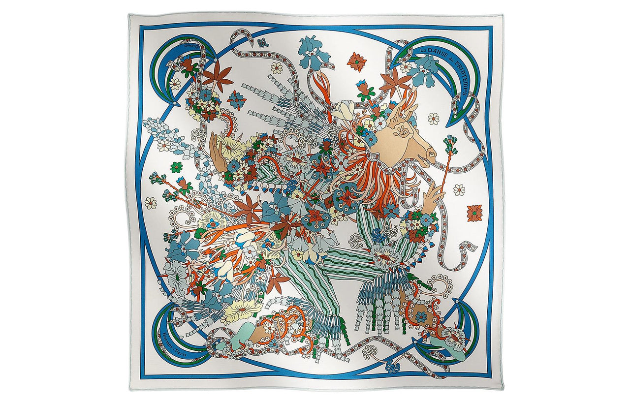 HERMES Silk Scarves Women's Multicolor