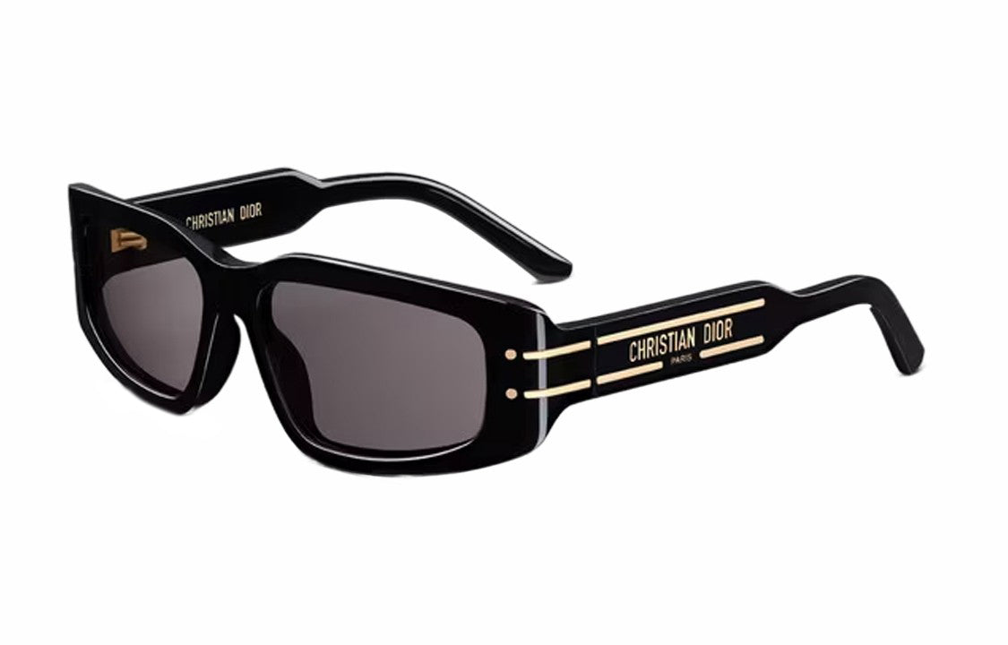 DIOR Irregular Shape Sunglasses Women's Black