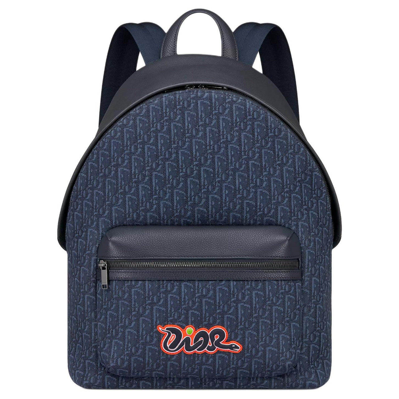 DIOR KAWS Collaboration Rider 2.0 Fabric Backpack Women's Navy