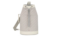 DIOR Cow Leather Bucket Bag Handbag Shoulder Bag Crossbody Bag Men's Gray White