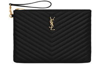 SAINT LAURENT Cassandre Matelassé Quilted Tablet Pouch