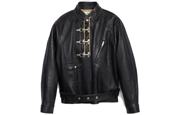 CELINE FW21 Leather Jacket Women's Black