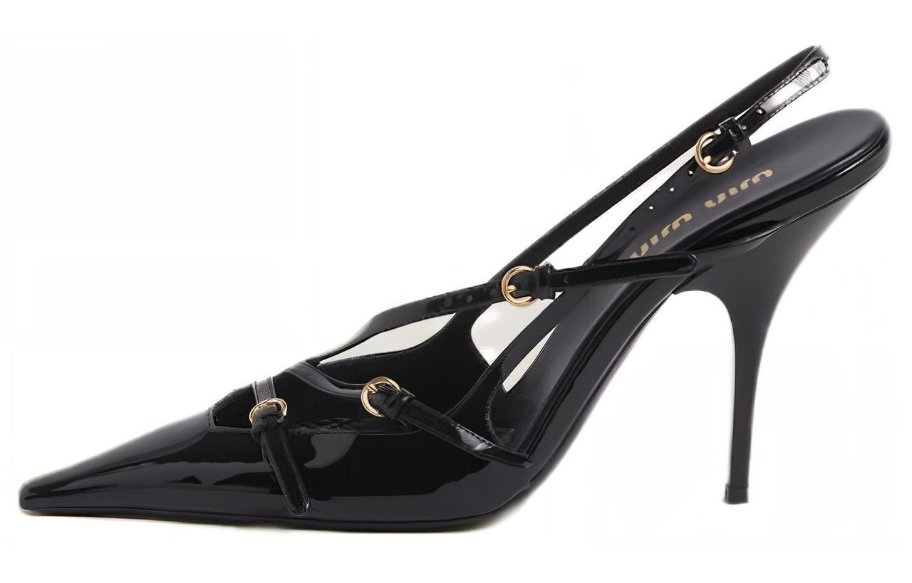 MIU MIU Buckle-embellished 105mm Slingback Pumps