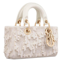 DIOR Lady D Joy Cotton Lady Dior Bag, Shoulder Bag, Crossbody Bag, Handbag Women's Ecru