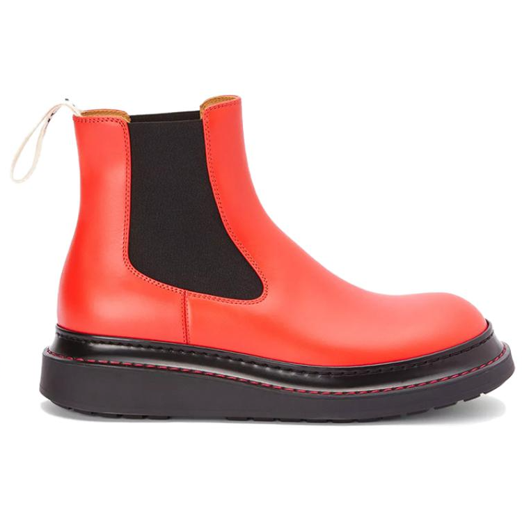 LOEWE Short Chelsea Boots Women's Red