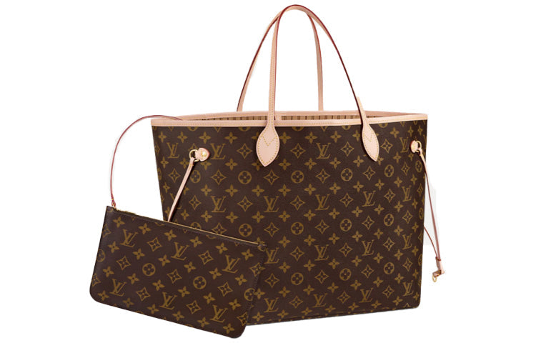LOUIS VUITTON NEVERFULL Coated Canvas With Leather Combo Bag, Tote Bag, Shopping Bag, Handbag, Shoulder Bag Women's