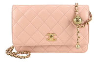 CHANEL WOC Lambskin Shoulder Bag Crossbody Bag Women's Coral Pink
