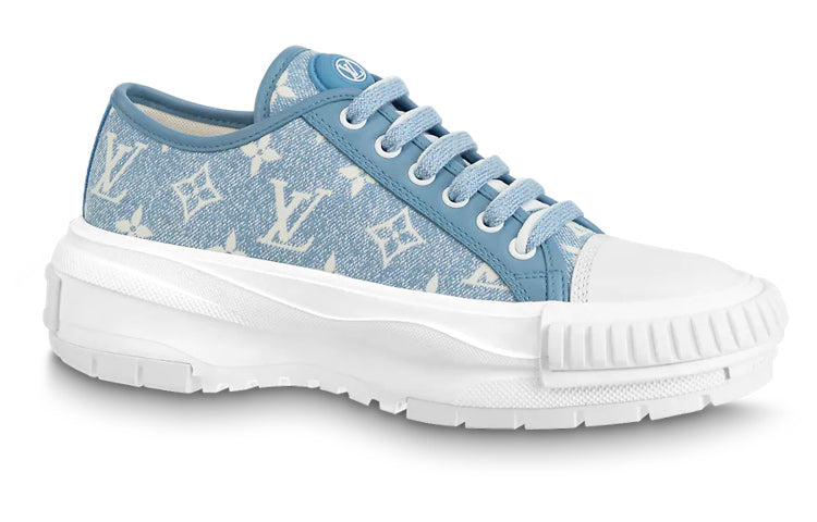 LOUIS VUITTON Squad Sneakers 'Blue Monogram' Women's