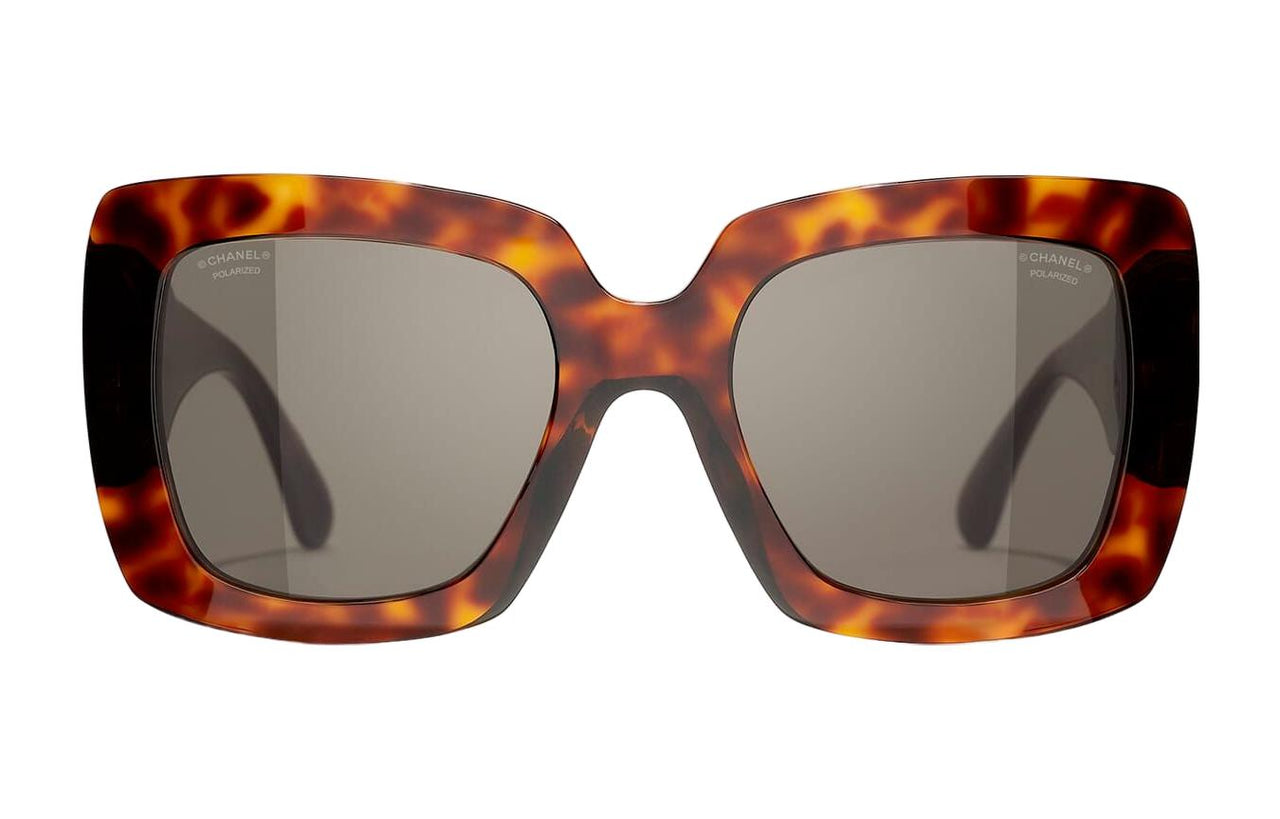 CHANEL Plate Frame Square Sunglass Unisex