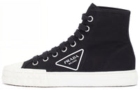 PRADA Canvas Shoes Women's High Top Black
