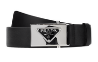 PRADA Triangle logo Saffiano Belt