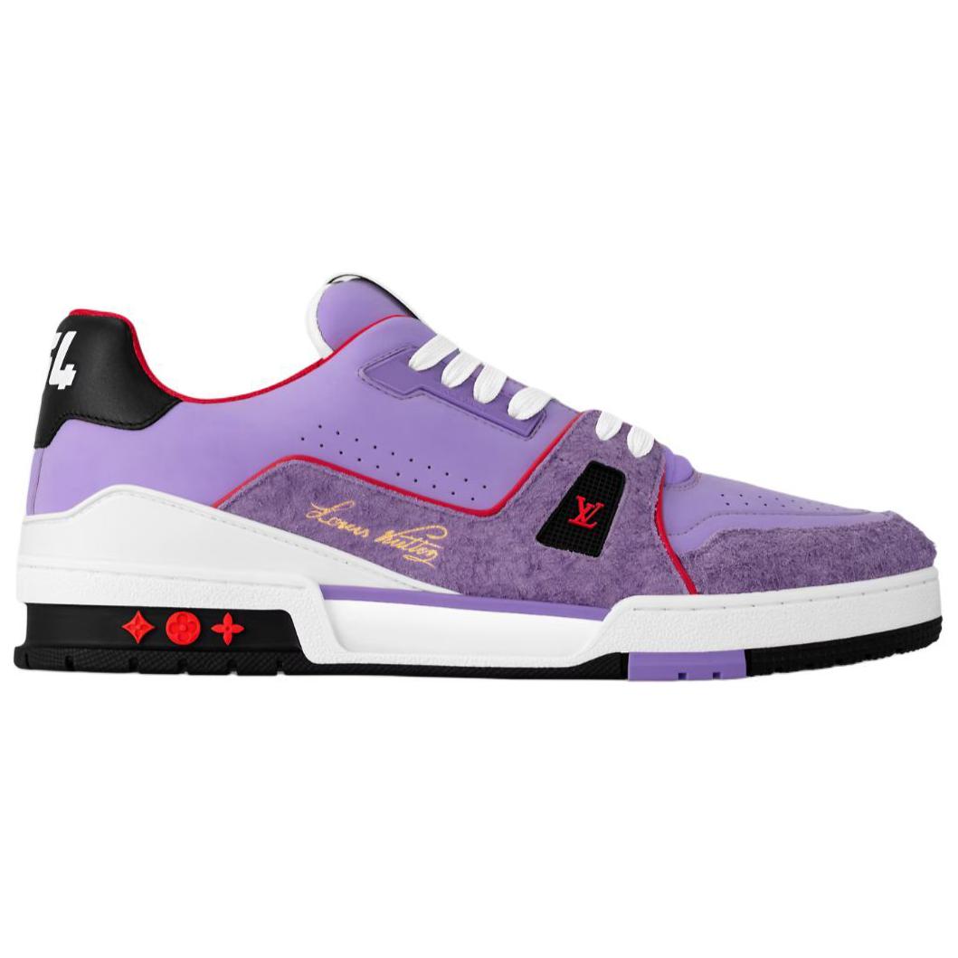 LOUIS VUITTON Trainer Low-Top Skateboard Shoes Men's Purple