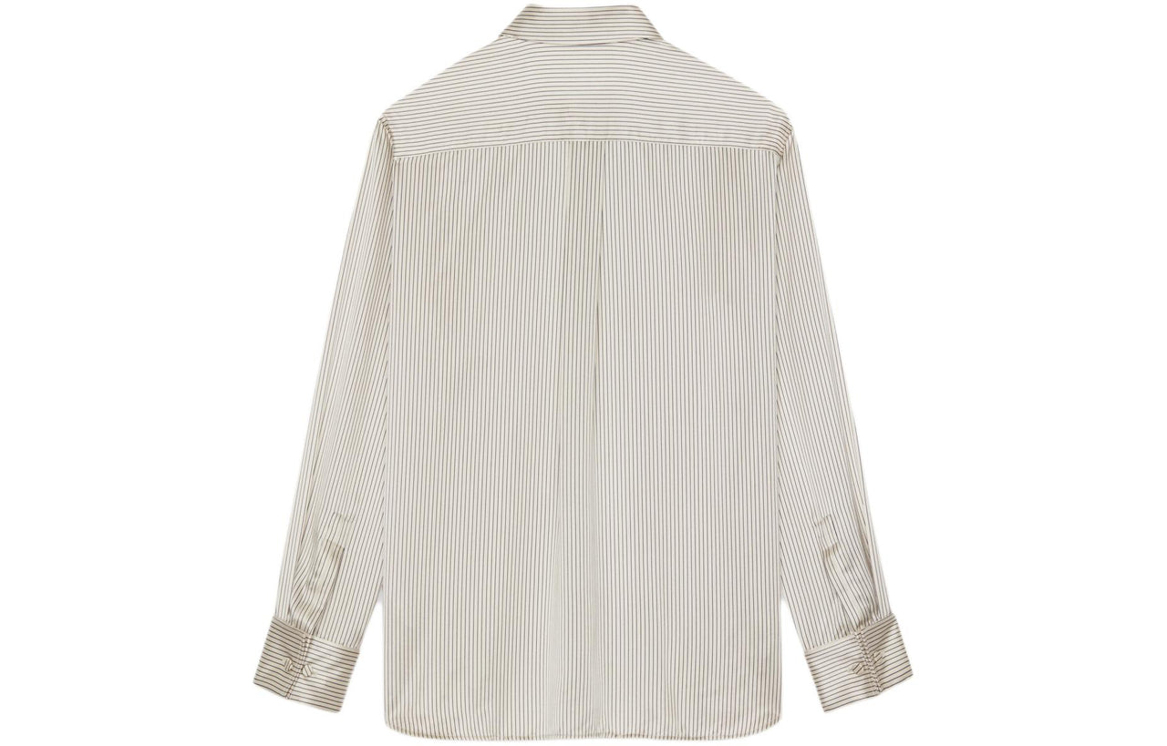 SAINT LAURENT Striped Long-Sleeved Shirt