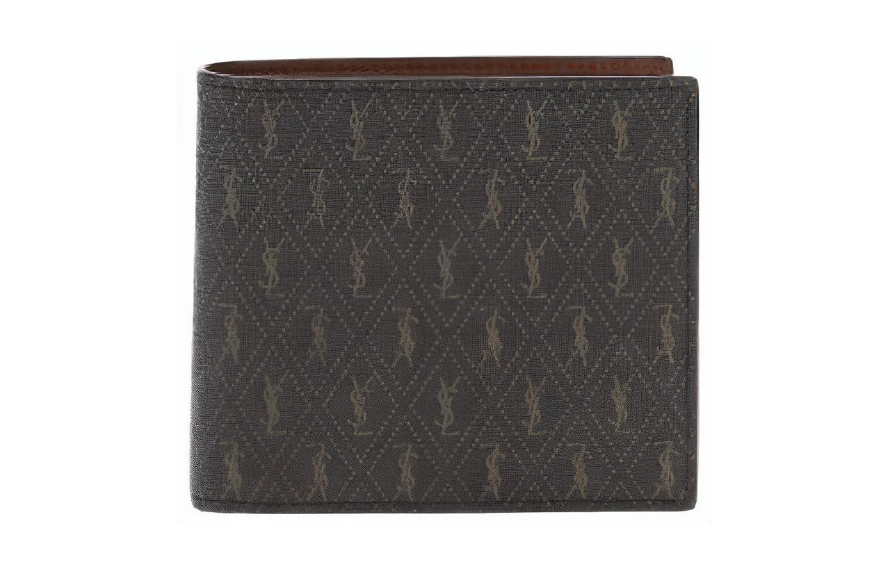 SAINT LAURENT Coated Canvas With Leather Wallet Men's Multicolor