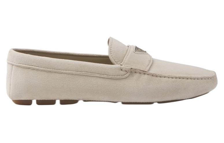 PRADA Triangle-logo Suede Loafers