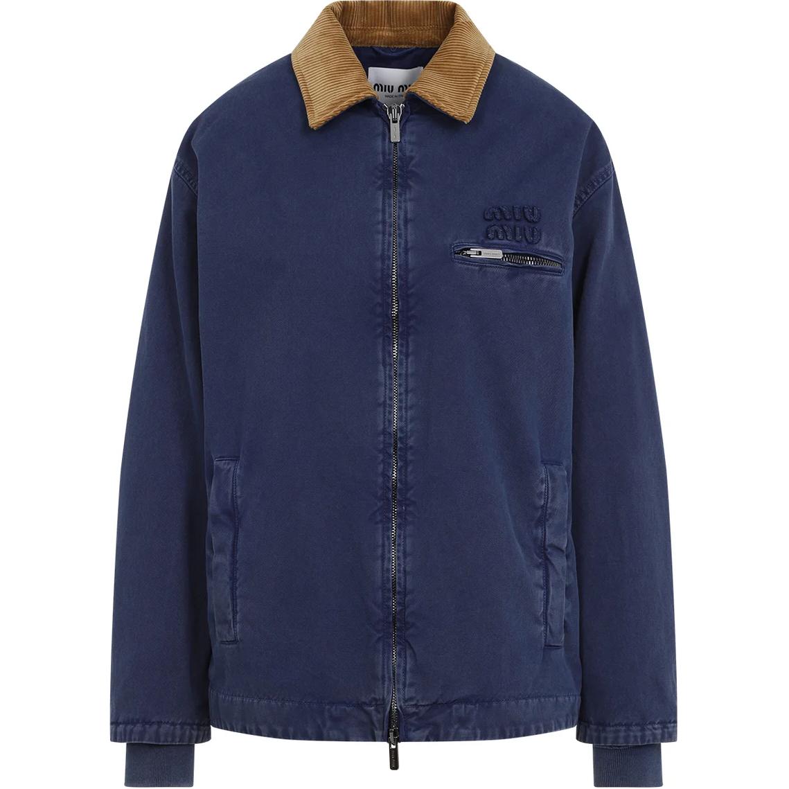 MIU MIU Logo Detailed Zipped Jacket