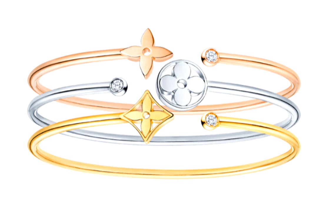 LOUIS VUITTON Idylle Blossom Twist Bracelet Pink Gold