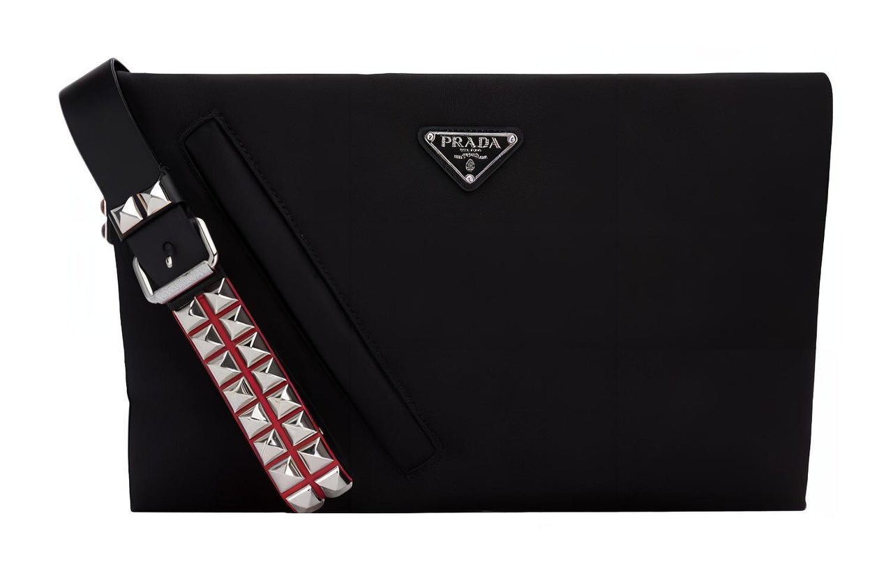 PRADA Nylon Clutch Regular Women's Black