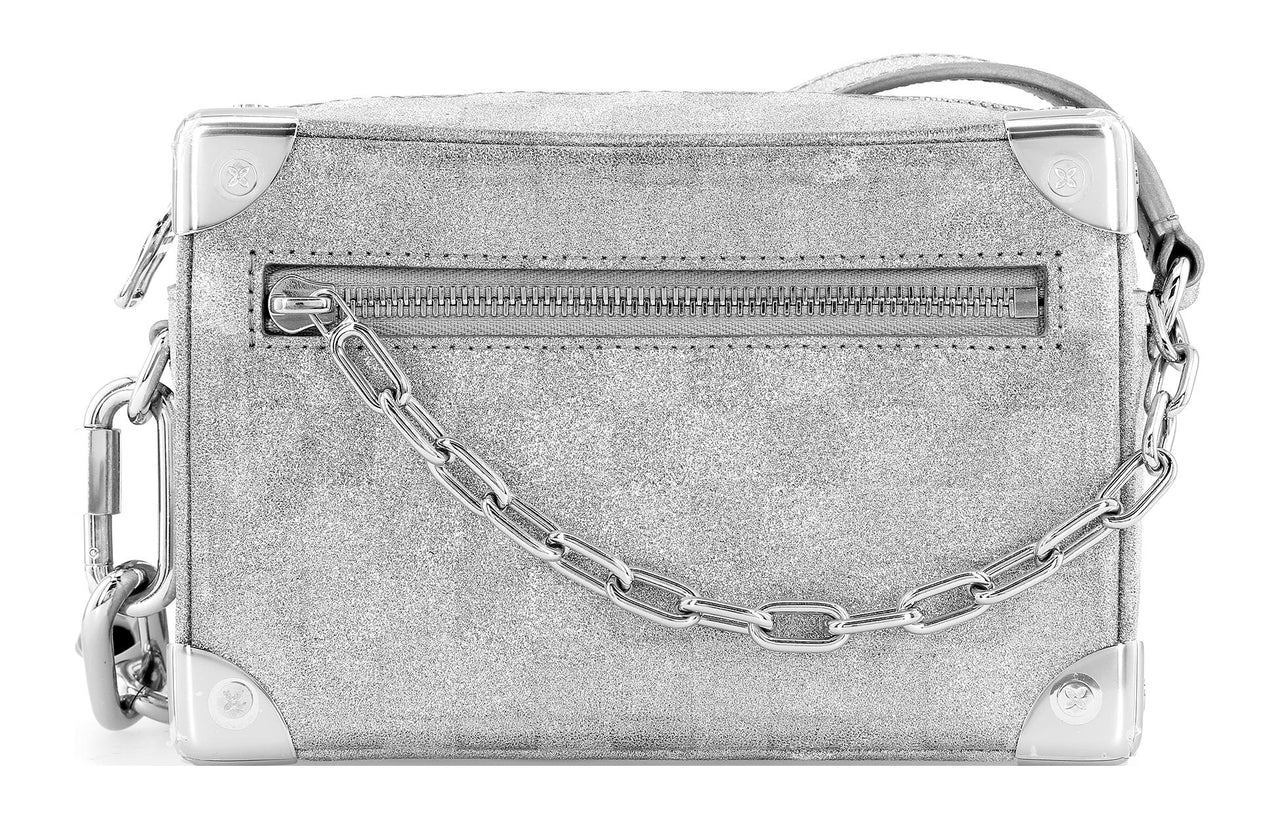 LOUIS VUITTON Mini Soft Trunk Glitter Silver