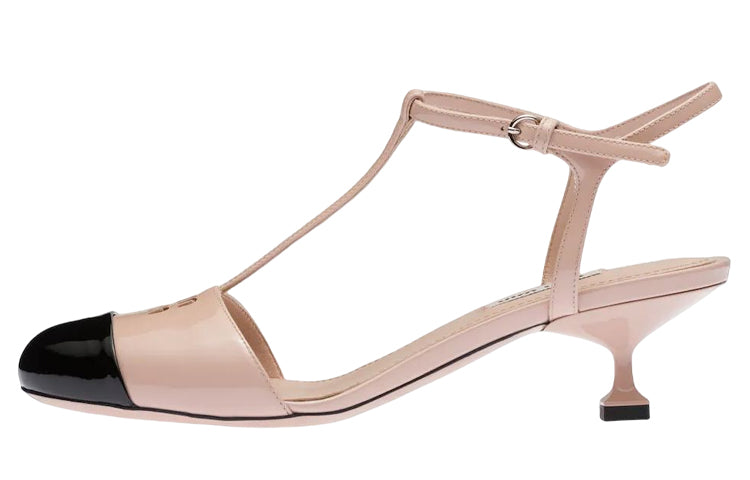 MIU MIU Killer Cone Heel High Heels Women's Black Pink