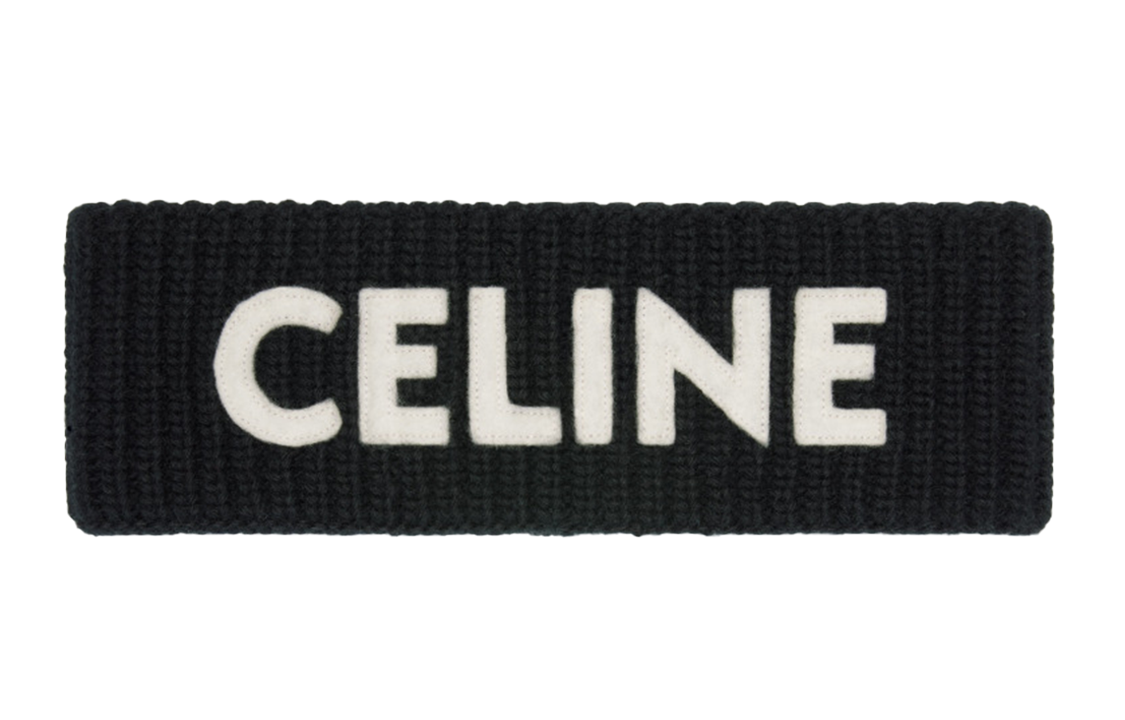 CELINE Headband In Ribbed Wool