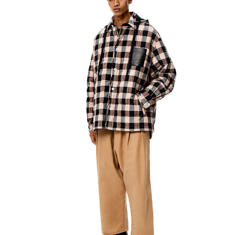 LOEWE Quilted Check Hooded Shirt