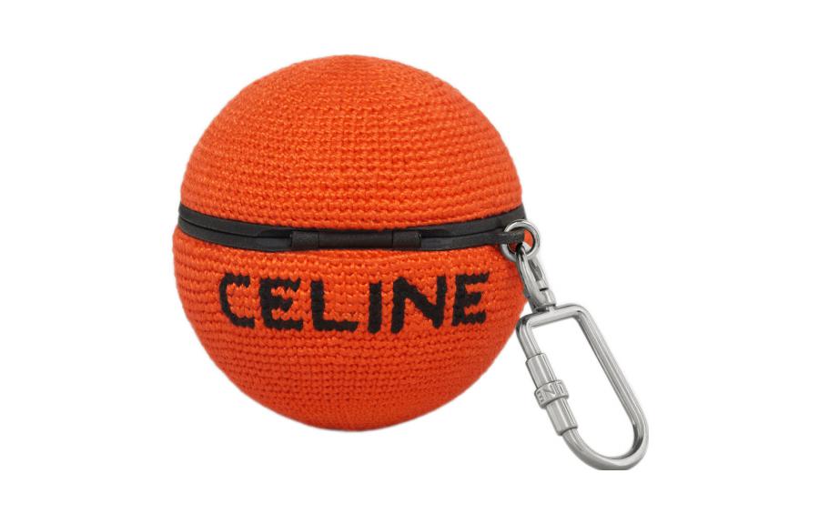 CELINE Hook And Needle Woven AirPods Pro Protective Case Earphone Case Women's Orange/Black