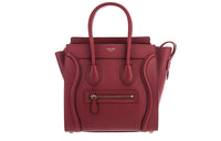 CELINE Luggage Leather Smile Bag Shopping Bag Crossbody Bag Shoulder Bag Handbag Women's Red