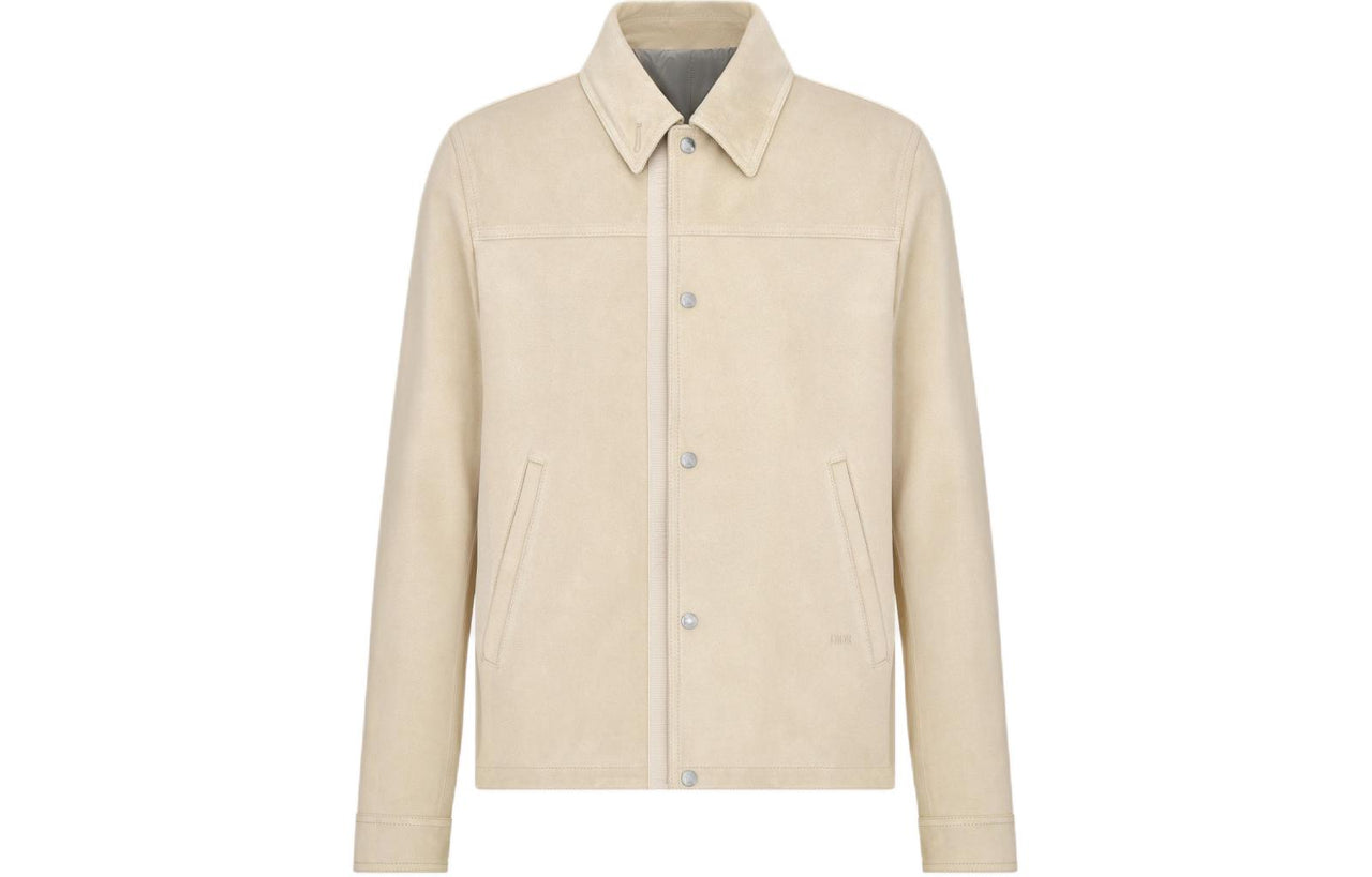 DIOR SS24 Leather Jacket Men's Ecru