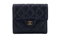 CHANEL Calfskin Handheld Wallets Women's Black
