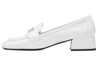 PRADA Block Heel Mary Jane Shoes Women's White