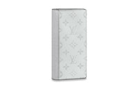 LOUIS VUITTON Brazza Wallet Monogram Antarctica Taiga White